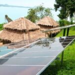 2.6kWp Stand Alone Off Grid PV Solar  And 1Kw Wind Hybrid system with 1.7Kw Thermal Solar. Private Resort island spa (installed 2006)